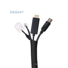 DEEM Wholesale price self closing PET cable sleeves cable shield wrap